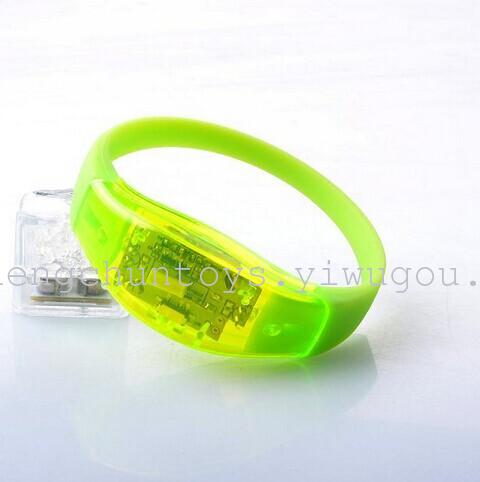 Glowing LED acoustic remote sensing bracelets silicone wrist bracelet shock detector Glowing LED acoustic remote sensing bracelets silicone wrist bracelet shock detector
