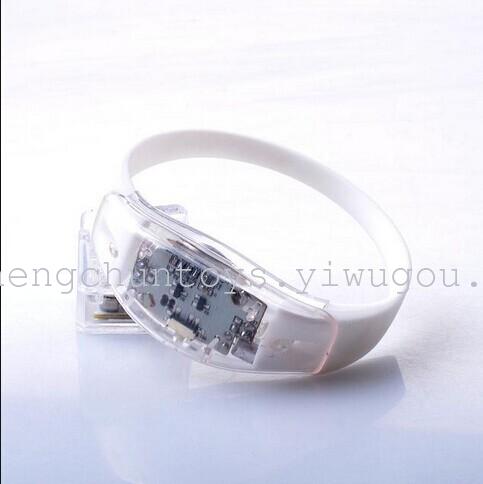 Glowing LED acoustic remote sensing bracelets silicone wrist bracelet shock detector Glowing LED acoustic remote sensing bracelets silicone wrist bracelet shock detector