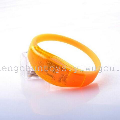 Glowing LED acoustic remote sensing bracelets silicone wrist bracelet shock detector Glowing LED acoustic remote sensing bracelets silicone wrist bracelet shock detector