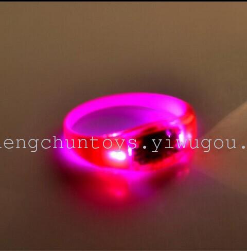 Glowing LED acoustic remote sensing bracelets silicone wrist bracelet shock detector Glowing LED acoustic remote sensing bracelets silicone wrist bracelet shock detector