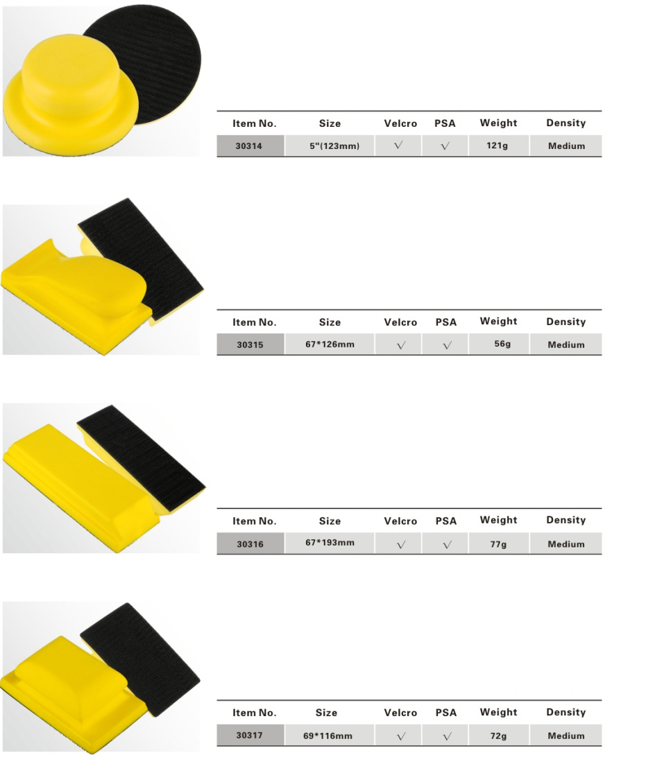 100mm Wrist Splint Hand Grinding Disc Manual Grinding Disc SelfAdhesive Disc PU Foam Cylindrical Yellow Polishing Disk