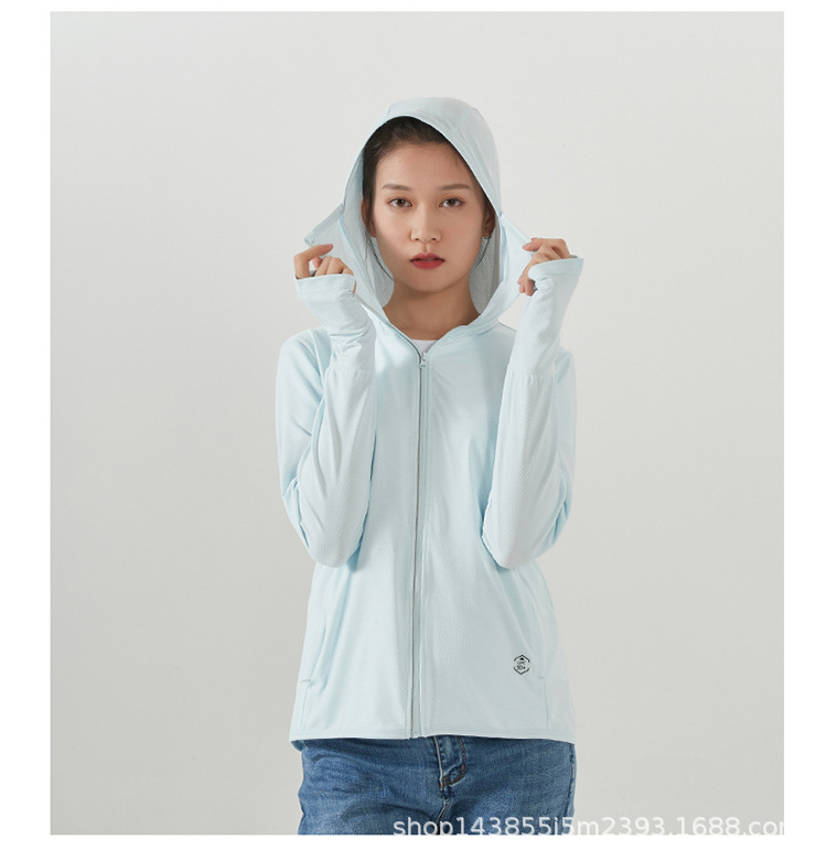 Factory Wholesale UPF50 + Couple Outdoor Summer Sun Protective Clothes UV Protection Hooded Detachable Hat Brim Wind Shield