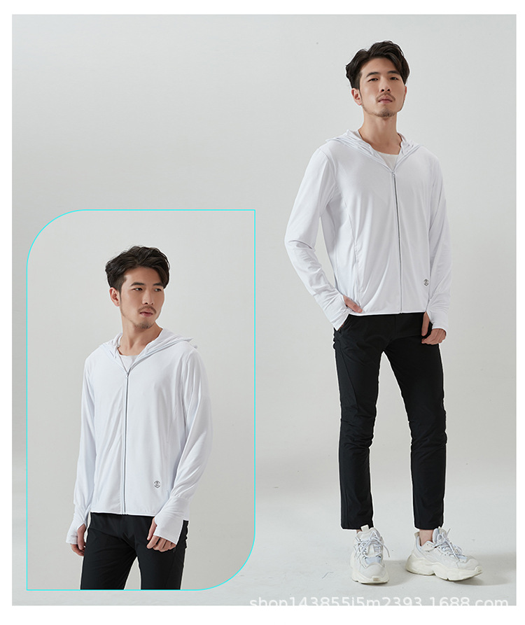 Factory Wholesale UPF50 + Couple Outdoor Summer Sun Protective Clothes UV Protection Hooded Detachable Hat Brim Wind Shield