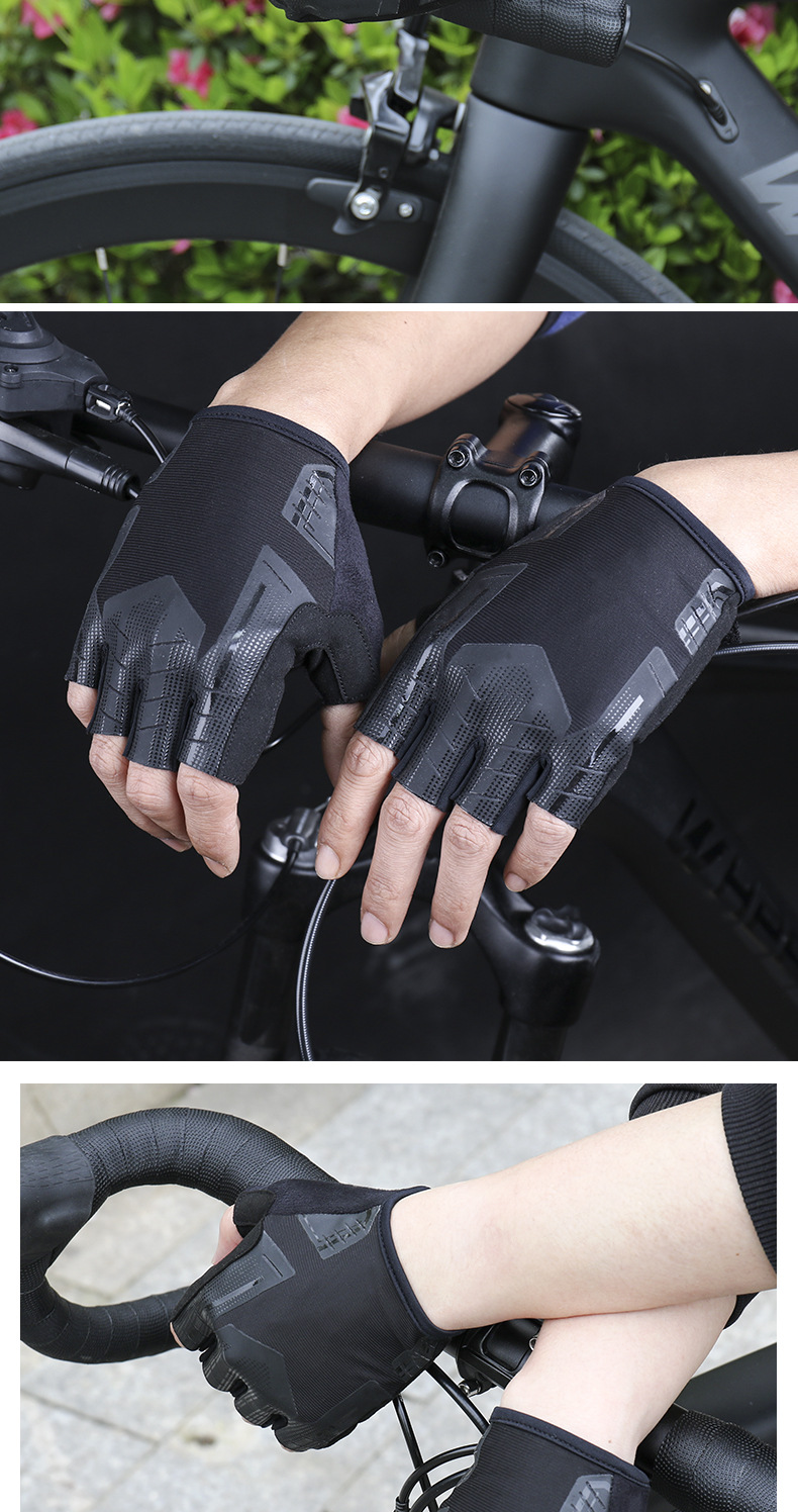 Wheel up Cycling Gloves Outdoor Sports Gloves Half Finger Breathable, Non-Slip, Wear-Resistant Hand Guard Cross-Border Amazon