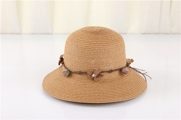 Summer new sunshade hat straw hat female fashion bask in hat basin hat