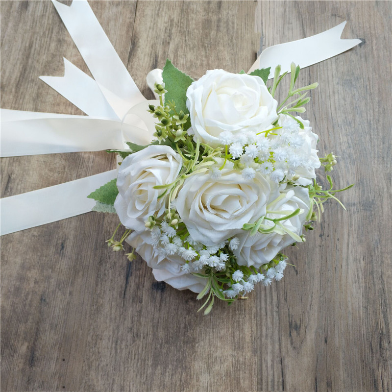 Bride and Groom Brooch Pin Corsage Banquet Pin AliExpress Amazon Bridal Bouquet Wrist Flower Bridesmaid Best Man