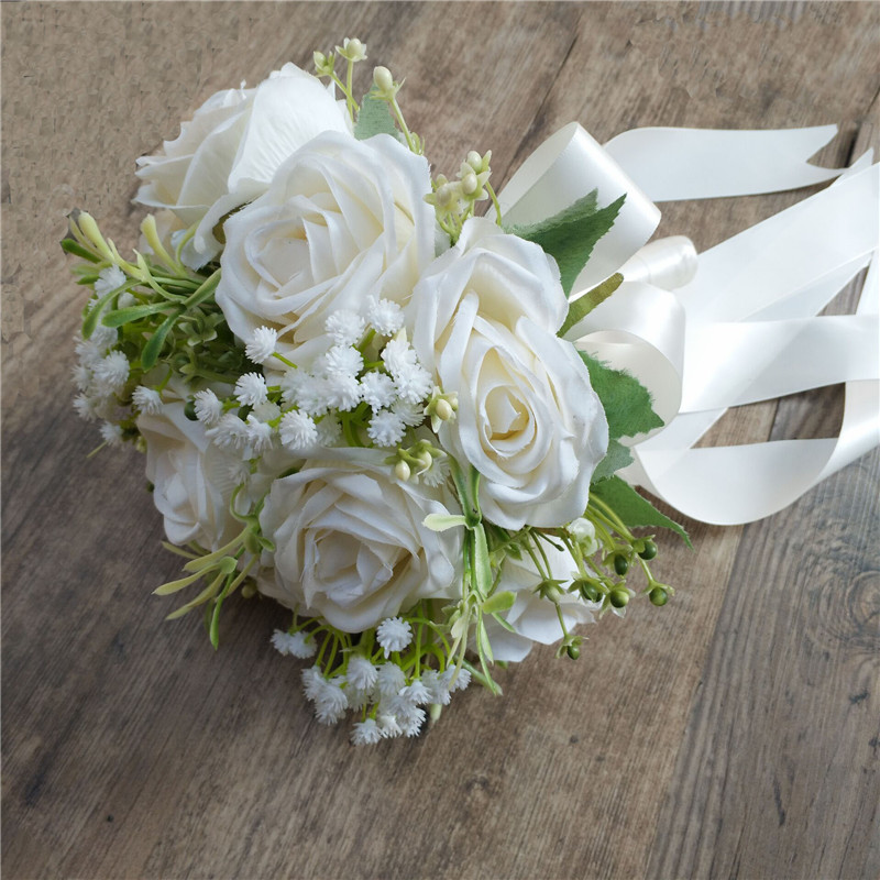 Bride and Groom Brooch Pin Corsage Banquet Pin AliExpress Amazon Bridal Bouquet Wrist Flower Bridesmaid Best Man