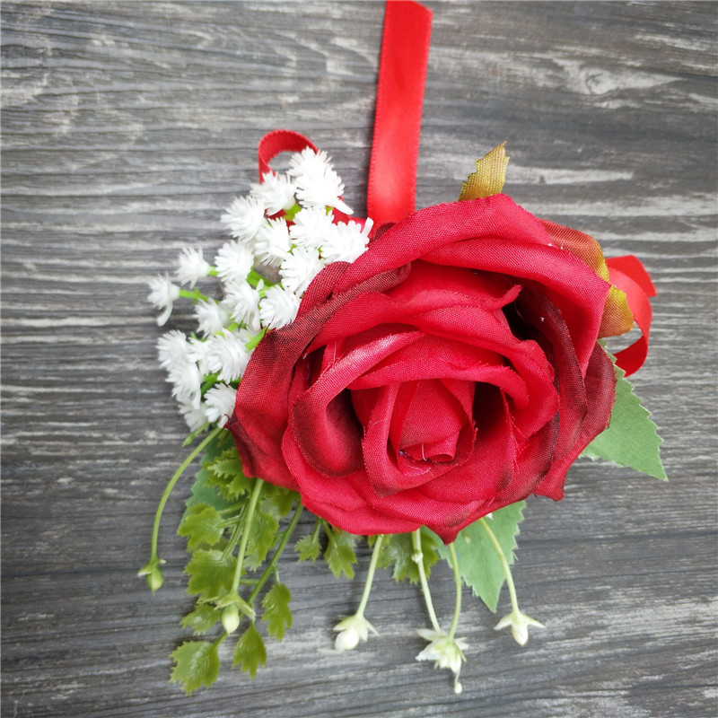 Bride and Groom Brooch Pin Corsage Banquet Pin AliExpress Amazon Bridal Bouquet Wrist Flower Bridesmaid Best Man