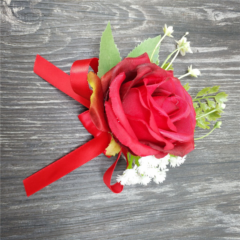 Bride and Groom Brooch Pin Corsage Banquet Pin AliExpress Amazon Bridal Bouquet Wrist Flower Bridesmaid Best Man