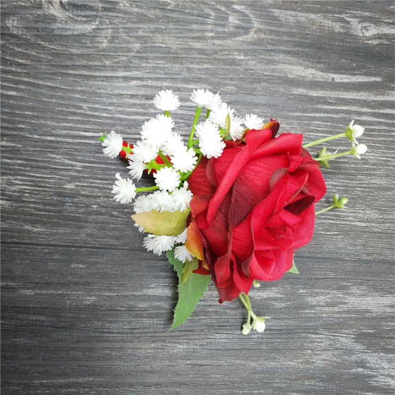 Bride and Groom Brooch Pin Corsage Banquet Pin AliExpress Amazon Bridal Bouquet Wrist Flower Bridesmaid Best Man