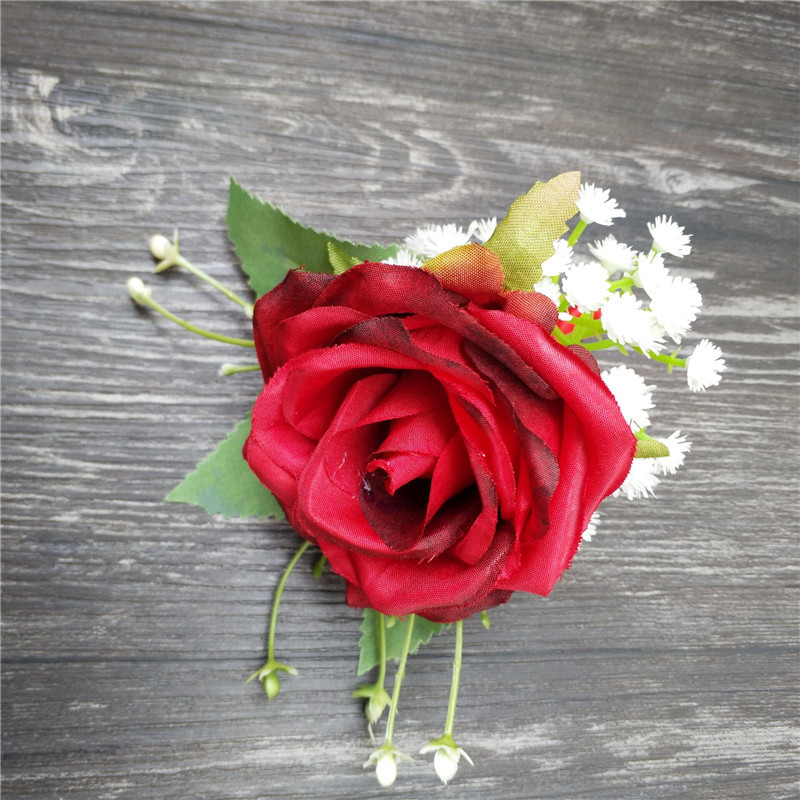 Bride and Groom Brooch Pin Corsage Banquet Pin AliExpress Amazon Bridal Bouquet Wrist Flower Bridesmaid Best Man