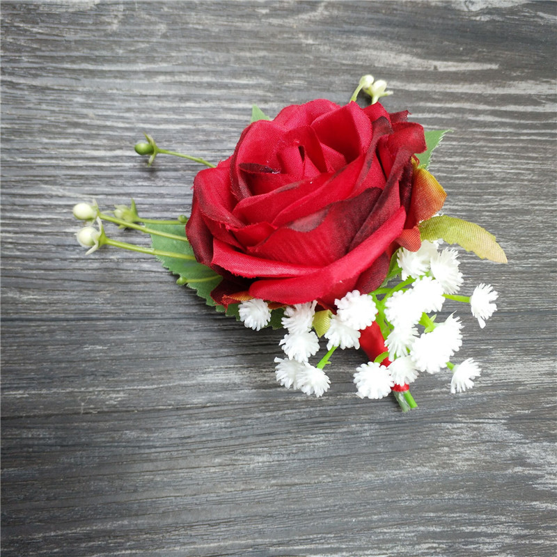 Bride and Groom Brooch Pin Corsage Banquet Pin AliExpress Amazon Bridal Bouquet Wrist Flower Bridesmaid Best Man