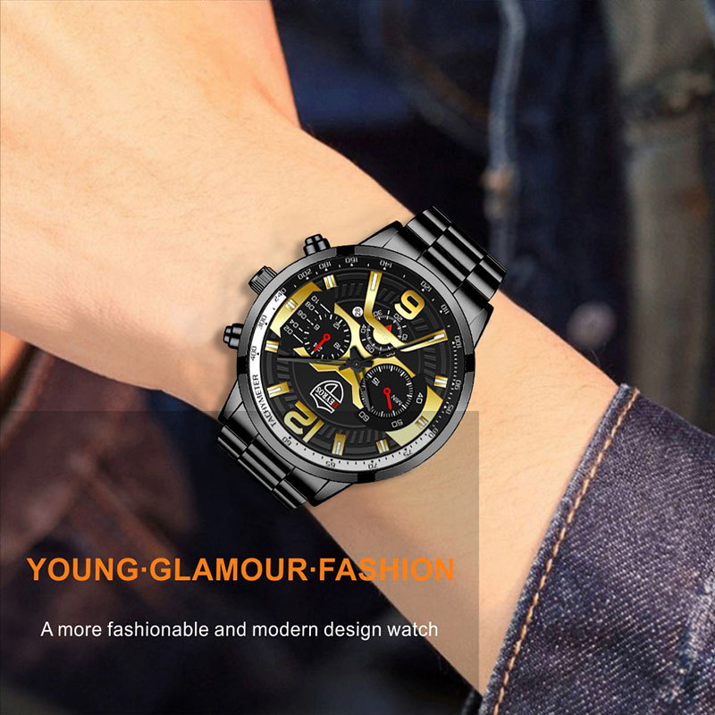 New Fashion Men's Stainless Steel Calendar Watch Business Quartz Watch Deyros Brand Wrist Watch in Stock New Fashion Men's Stainless Steel Calendar Watch Business Quartz Watch Deyros Brand Wrist Watch in Stock