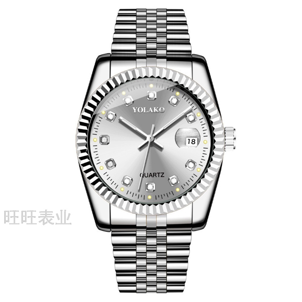 New Influencer Fashion Diamond Gold Watch Men&#039;s Quartz Watch Rhinestone Quartz Men&#039;s Business Steel Belt Wrist Watch