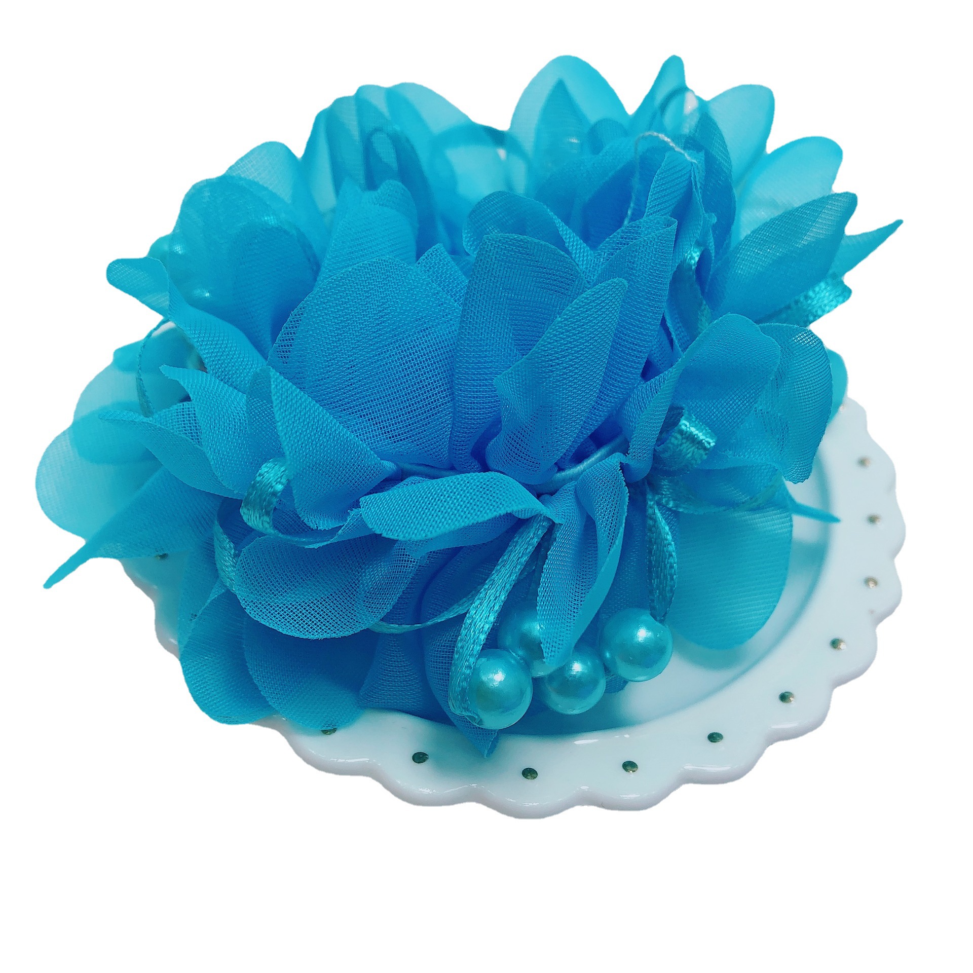 Cute Princess Pearl Yarn Hair Ring Student Performance Wrist Flower Hair Accessories Girls Updo Flower Hair Rope Wholesale