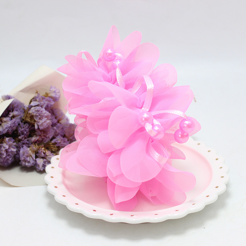 Cute Princess Pearl Yarn Hair Ring Student Performance Wrist Flower Hair Accessories Girls Updo Flower Hair Rope Wholesale Cute Princess Pearl Yarn Hair Ring Student Performance Wrist Flower Hair Accessories Girls Updo Flower Hair Rope Wholesale