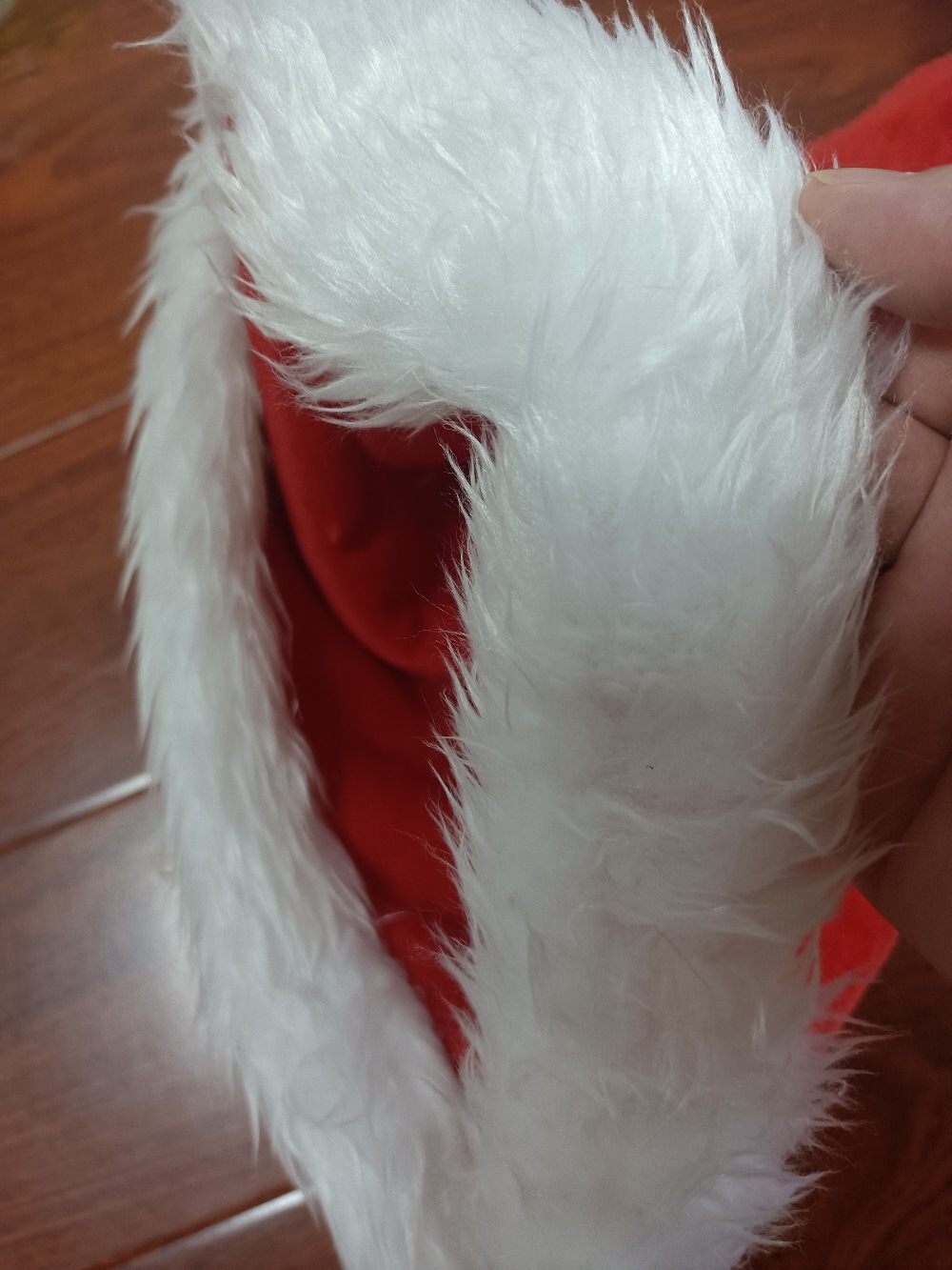 2021 Hot Sale Factory Direct Supply Christmas Decorations Red Adult plus Size Thickened and Densely Woven Plush Christmas Hat