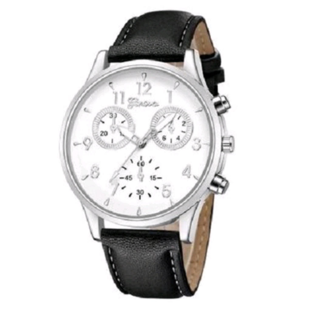 Douyin Online Influencer Geneva Gift Men 'S Watch Simple Business Men 'S Watch Foreign Trade Fake Three-Eye Belt Women 'S Wrist Watch