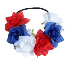 European and American Bride Flower Vacation Accessories Dance Party Hair Accessories Dance Side Clip Headdress Red Rose Flower Hairpin