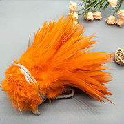SOURCE Factory Direct Sales 4-6 Red Neck Chicken Feather Ornament Headdress Hat Flower Material Dyed Color Feather Stripe