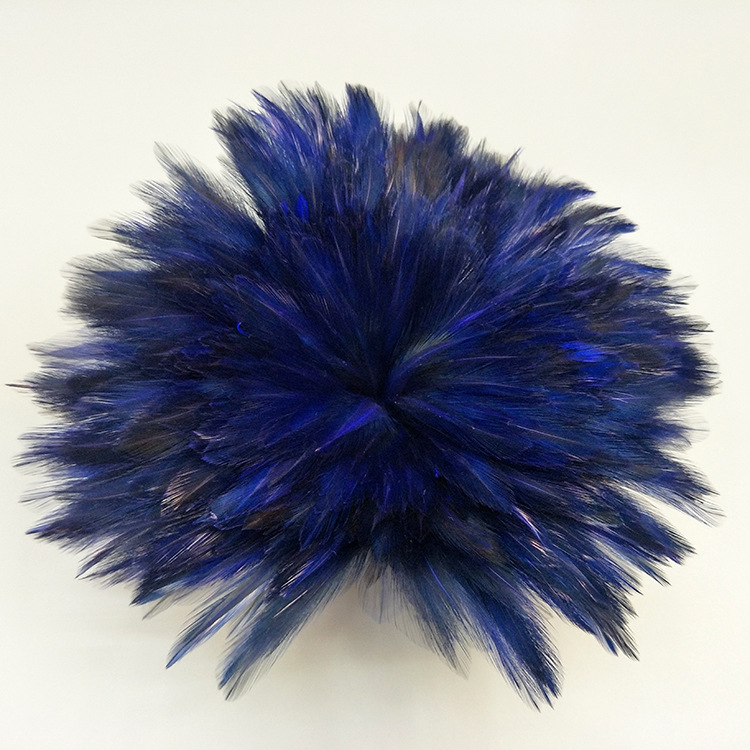 SOURCE Factory Direct Sales 4-6 Red Neck Chicken Feather Ornament Headdress Hat Flower Material Dyed Color Feather Stripe
