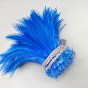 SOURCE Factory Direct Sales 4-6 Red Neck Chicken Feather Ornament Headdress Hat Flower Material Dyed Color Feather Stripe