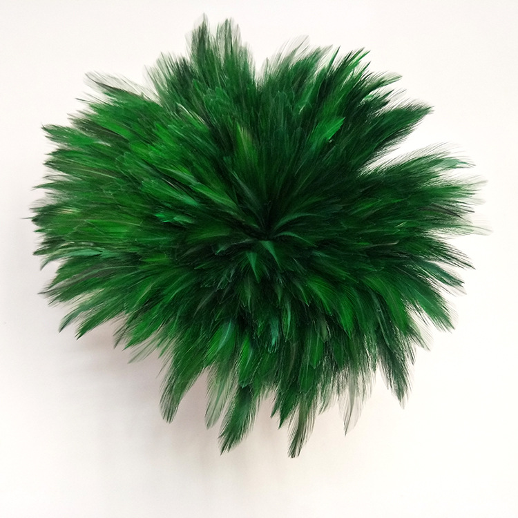 SOURCE Factory Direct Sales 4-6 Red Neck Chicken Feather Ornament Headdress Hat Flower Material Dyed Color Feather Stripe