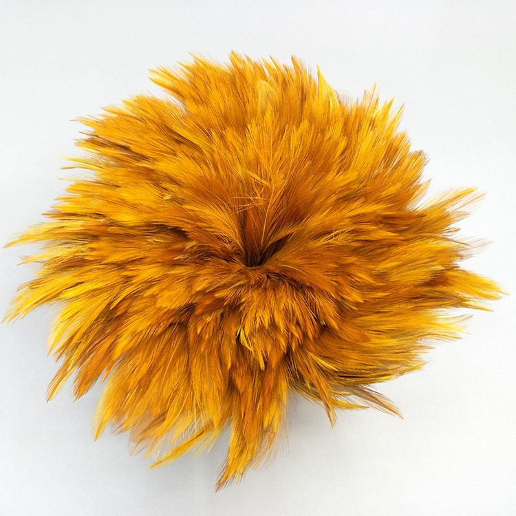 SOURCE Factory Direct Sales 4-6 Red Neck Chicken Feather Ornament Headdress Hat Flower Material Dyed Color Feather Stripe