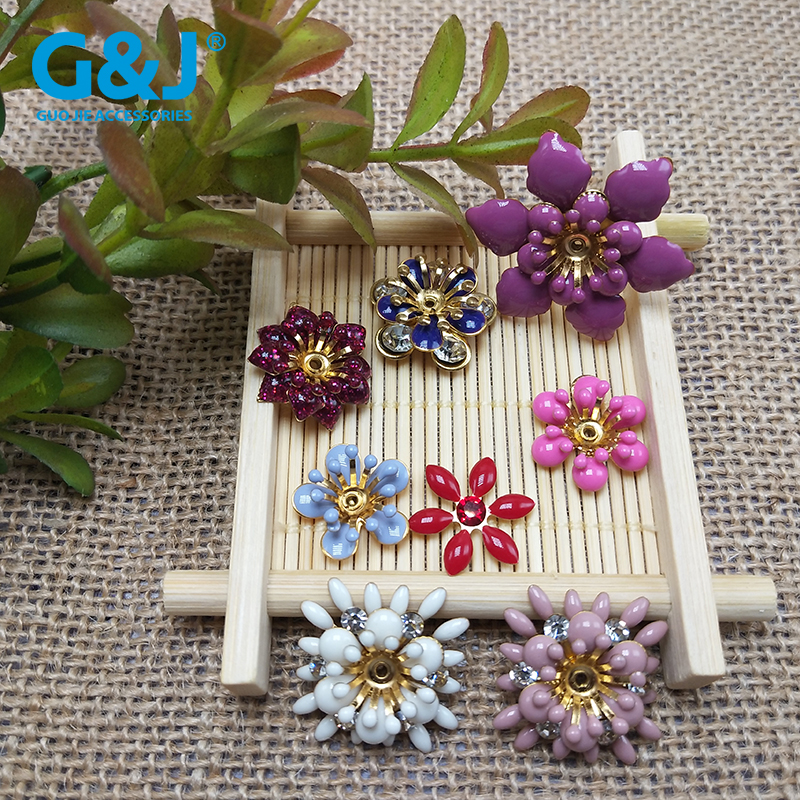 Hand knotted colorful metal multi - layer combination in the hole hand sewing headdress flower accessories accessories