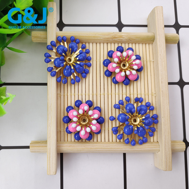 Hand knotted colorful metal multi - layer combination in the hole hand sewing headdress flower accessories accessories