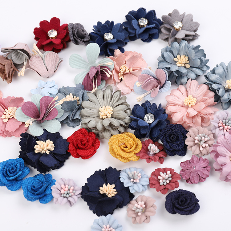 Factory direct sales of the new Korean cloth decorative flower headdress decorative accessories 5 a bag wholesale spot
