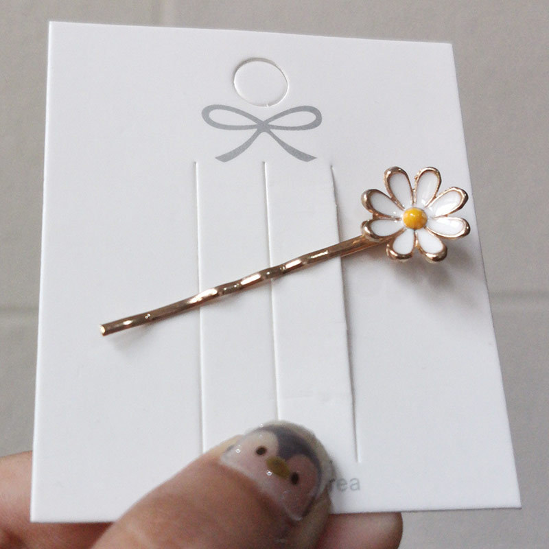 South Korea Little Daisy Hairpin Headdress Trending Girl Bang Side Clip Hairpin Back Head Flower Single Line Clip Hair Accessories
