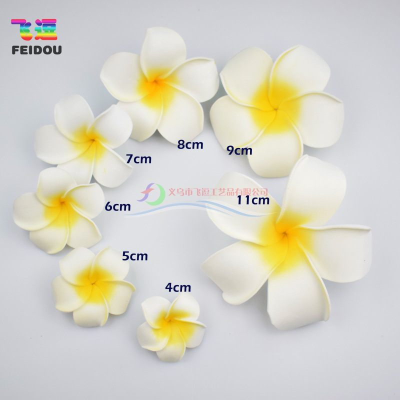 45791130cm Plumeria Rubra Headdress Simulation Eva Hawaiian Headdress Flower Swimsuit Travel Seaside PE Flower