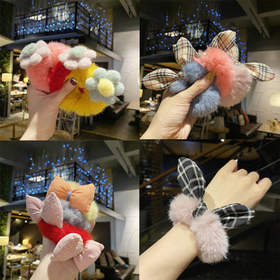 INS Chic Elegant Hair Rope Cute Colored Headband Female Korean Style Hair Band Flower Hairband Headdress Small Jewelry
