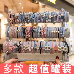 INS Chic Elegant Hair Rope Cute Colored Headband Female Korean Style Hair Band Flower Hairband Headdress Small Jewelry
