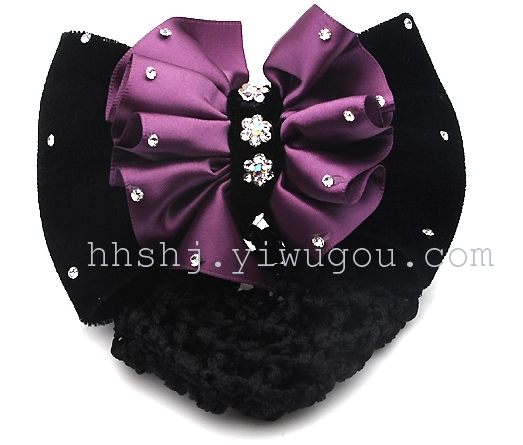 Occupation female hair accessories hairpin headdress flower butterfly hairpin net mobile net