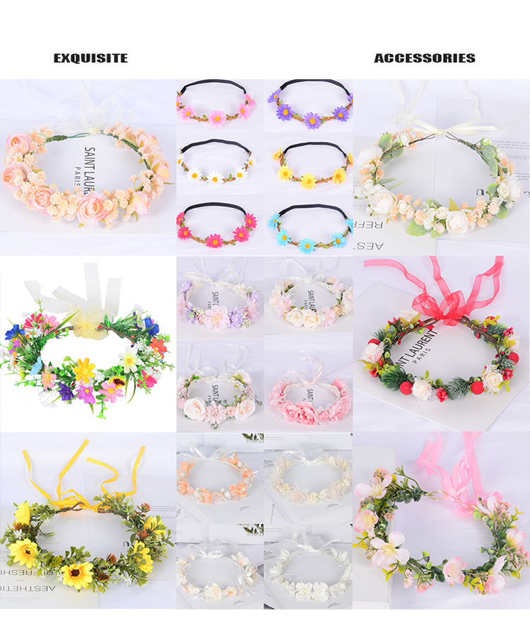 Amazon Ins Bridal Children's Artificial Wreath Headdress Handmade Pearl Flower Hair Accessories Wedding Dress Headdress Flower Wholesale Amazon Ins Bridal Children's Artificial Wreath Headdress Handmade Pearl Flower Hair Accessories Wedding Dress Headdress Flower Wholesale