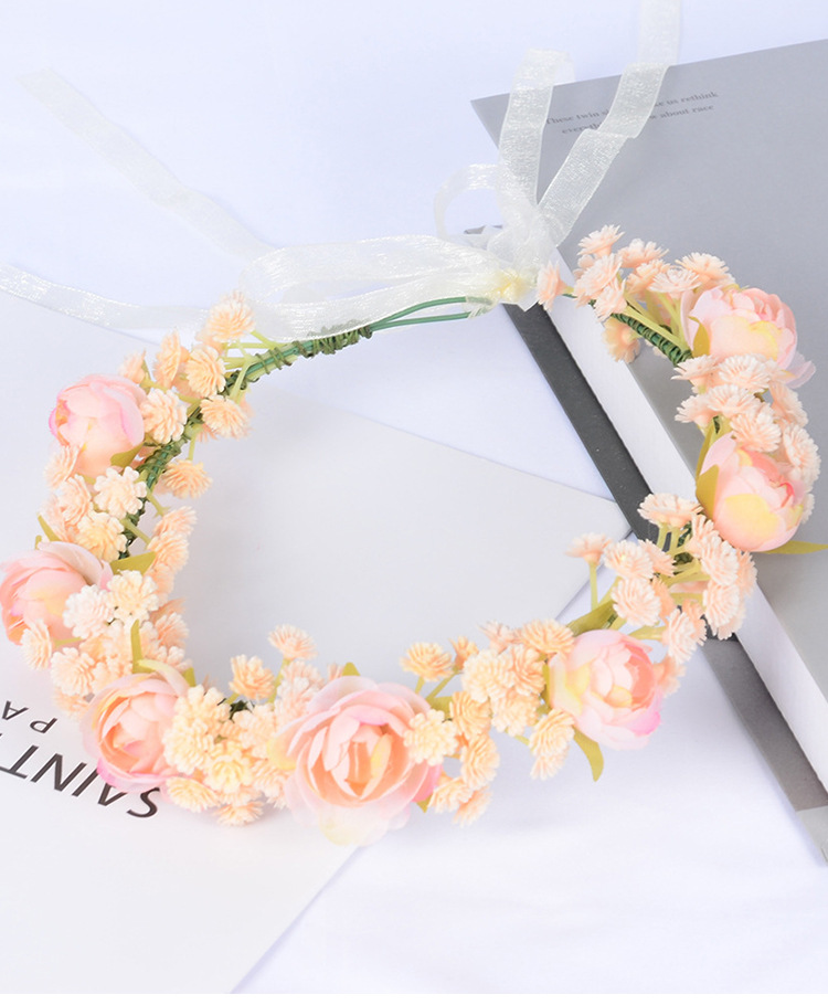 Amazon Ins Bridal Children's Artificial Wreath Headdress Handmade Pearl Flower Hair Accessories Wedding Dress Headdress Flower Wholesale Amazon Ins Bridal Children's Artificial Wreath Headdress Handmade Pearl Flower Hair Accessories Wedding Dress Headdress Flower Wholesale