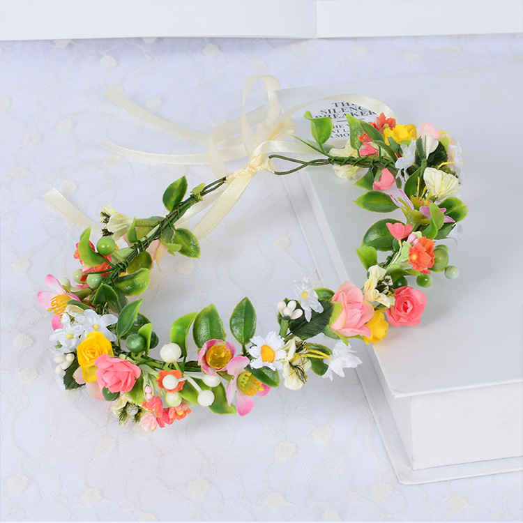 Amazon Ins Bridal Children's Artificial Wreath Headdress Handmade Pearl Flower Hair Accessories Wedding Dress Headdress Flower Wholesale Amazon Ins Bridal Children's Artificial Wreath Headdress Handmade Pearl Flower Hair Accessories Wedding Dress Headdress Flower Wholesale