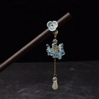 Wearing Flower New Original Design Hairpin Buyao Tassel Hair Clasp Han Chinese Clothing Accessories Archaistic Headdress