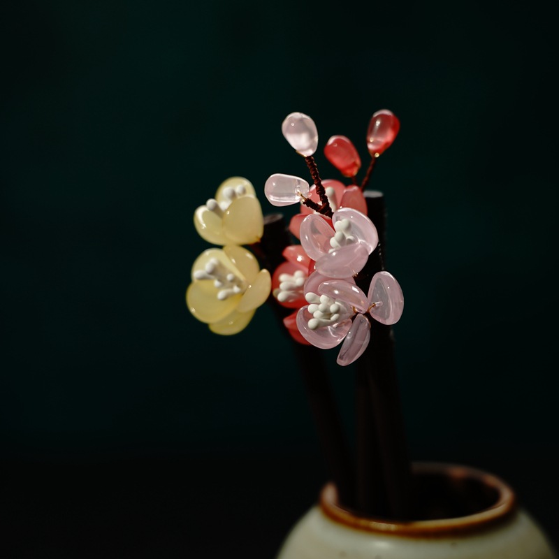 Wearing Flower New Original Design Hairpin Buyao Tassel Hair Clasp Han Chinese Clothing Accessories Archaistic Headdress