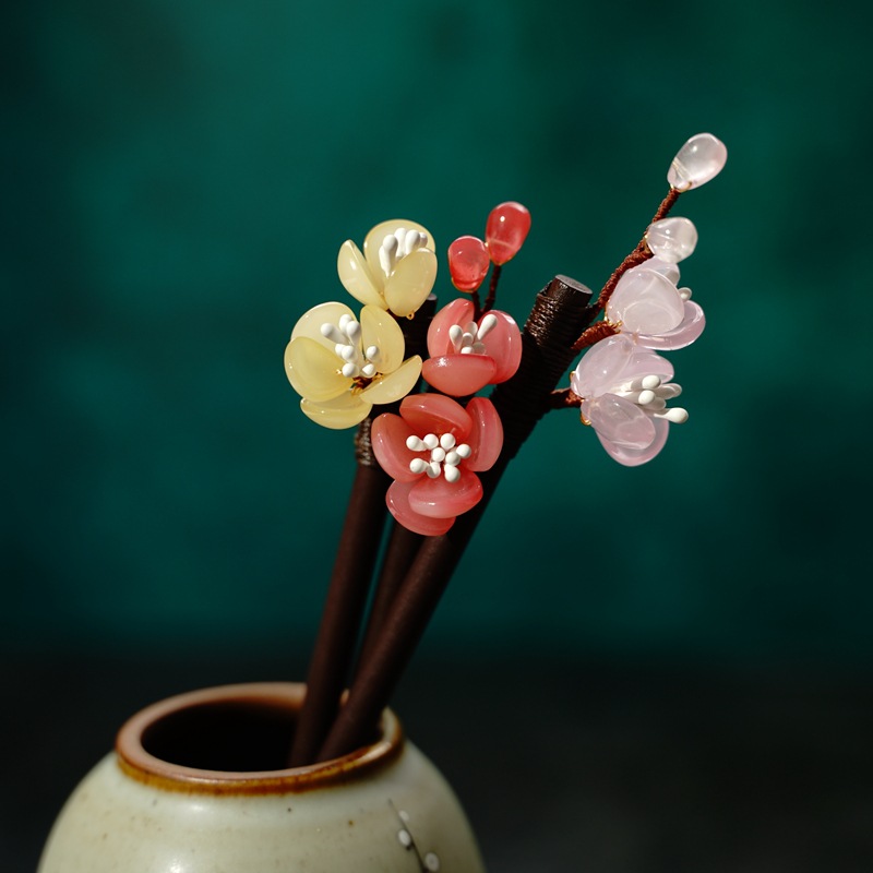 Wearing Flower New Original Design Hairpin Buyao Tassel Hair Clasp Han Chinese Clothing Accessories Archaistic Headdress