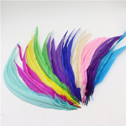 Factory Direct Sales 5-6 Inch High Quality Red Tip Chicken Feather Roll DIY Corsage Headdress Hat Flower Dream Catcher Material Feather