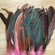 Factory Direct Sales 5-6 Inch High Quality Red Tip Chicken Feather Roll DIY Corsage Headdress Hat Flower Dream Catcher Material Feather