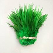 Factory Direct Sales 5-6 Inch High Quality Red Tip Chicken Feather Roll DIY Corsage Headdress Hat Flower Dream Catcher Material Feather
