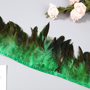 Factory Direct Sales 5-6 Inch High Quality Red Tip Chicken Feather Roll DIY Corsage Headdress Hat Flower Dream Catcher Material Feather