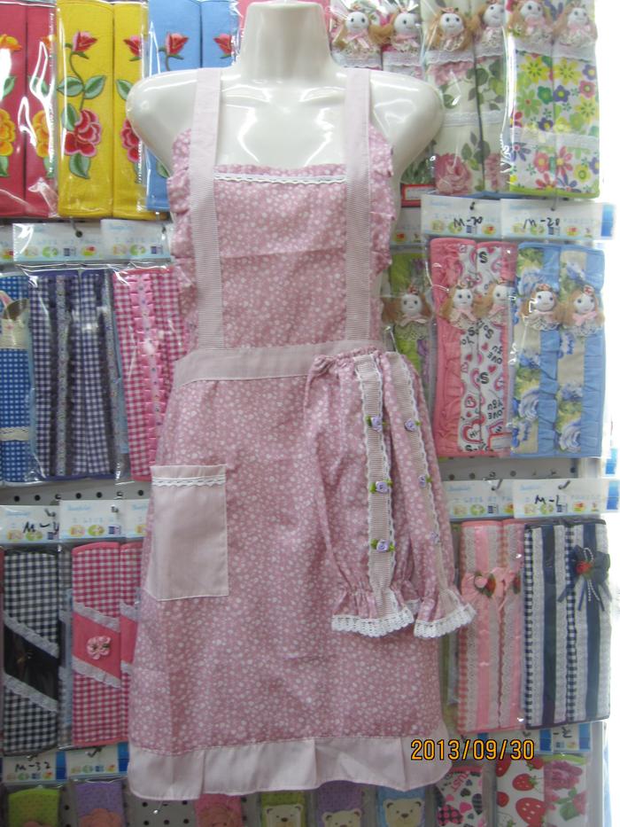 Produced from cotton antifouling Princess Korean double layer waterproof apron sleeve set Produced from cotton antifouling Princess Korean double layer waterproof apron sleeve set