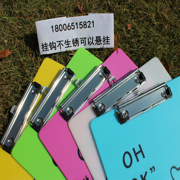 A4 folder clip plastic color clipboard printing logo plastic clip manufacturers clipboard folder