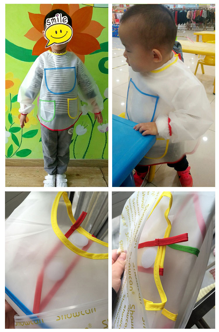 Spot Kindergarten Drawing Clothes Children's Waterproof Dirty Art Overclothes Baby Bib Bib Apron Spot Kindergarten Drawing Clothes Children's Waterproof Dirty Art Overclothes Baby Bib Bib Apron