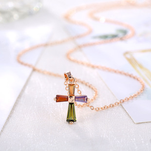 European and American Jewelry Set Stylish Water Drop Crystal African Jewelry Bridal Necklace Set Colorful Zircon Three-Piece Set